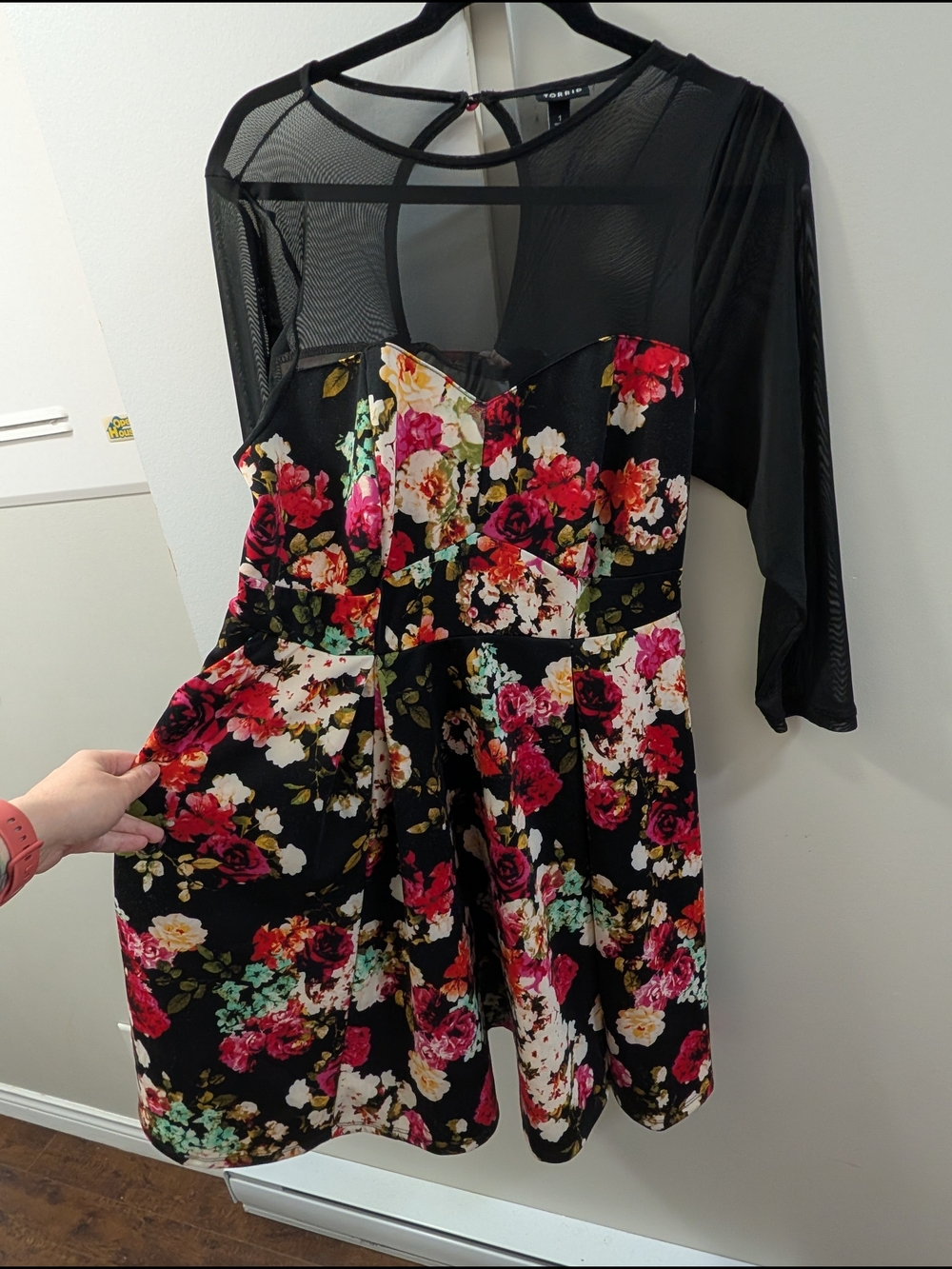 Torrid Mini Scuba Illusion Neck Dress